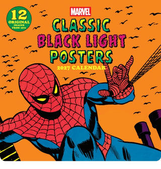 Cover image for 9781419791239 - Marvel Classic Black Light Posters 2027 Wall Calendar: 12 Original Images from 1971