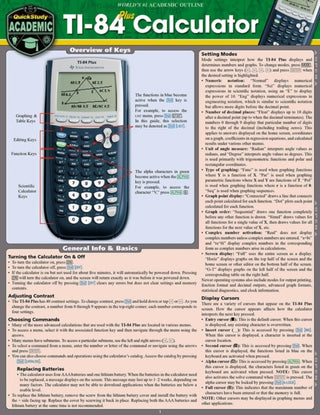 Supplemental image for 9781423251705 - Ti 84 Plus Calculator