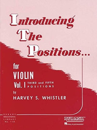 Cover image for 9781423444879 - INTRODUCING POSITIONS VOL 1 VLN BK