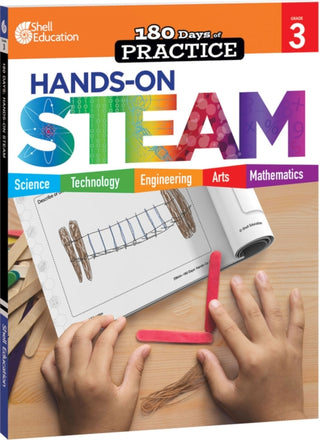 Cover image for 9781425825300 - 180 Days™: Hands-On STEAM for Grade 3