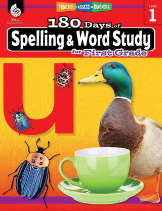 Cover image for 9781425833091 - 180 Days™: Spelling and Word Study for First Grade