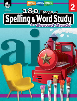Cover image for 9781425833107 - 180 Days™: Spelling and Word Study for Second Grade