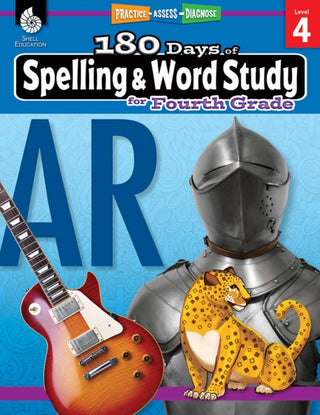 Cover image for 9781425833121 - 180 Days™: Spelling and Word Study for Fourth Grade