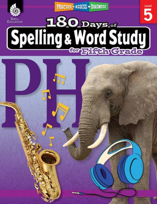 Cover image for 9781425833138 - 180 Days™: Spelling and Word Study for Fifth Grade