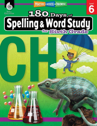 Cover image for 9781425833145 - 180 Days™: Spelling and Word Study for Sixth Grade