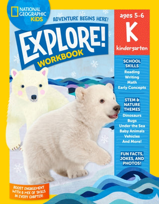 Cover image for 9781426376757 - National Geographic Kids Explore! Workbook Kindergarten