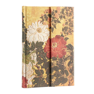 Cover image for 9781439796115 - Natsu Mini Lined Hardcover Journal, 176pg, 85GSM by Paperblanks (Rinpa Florals)