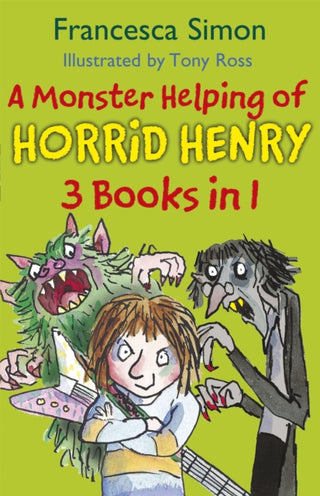 Cover image for 9781444009231 - A Monster Helping of Horrid Henry 3-in-1