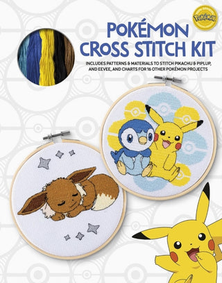 Cover image for 9781446310618 - PokeMon Cross Stitch Book & Kit