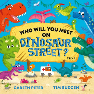 Cover image for 9781471199424 - Who Will You Meet on Dinosaur Street