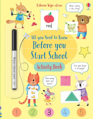 Supplemental image for 9781474968379 - Wipe-Clean All You Need to Know Before You Start School Activity Book