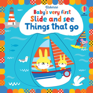 Cover image for 9781474986946 - Baby's Very First Slide and See Things That Go