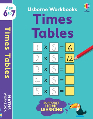 Cover image for 9781474990974 - Usborne Workbooks Times Tables 6-7