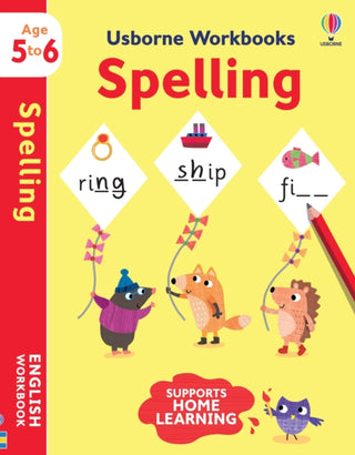 Cover image for 9781474991018 - Usborne Workbooks Spelling 5-6