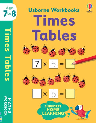 Cover image for 9781474991032 - Usborne Workbooks Times Tables 7-8