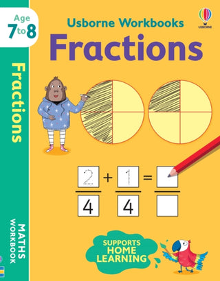 Cover image for 9781474994491 - Usborne Workbooks Fractions 7-8