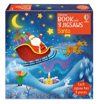 Cover image for 9781474995771 - Usborne Book and 3 Jigsaws: Santa
