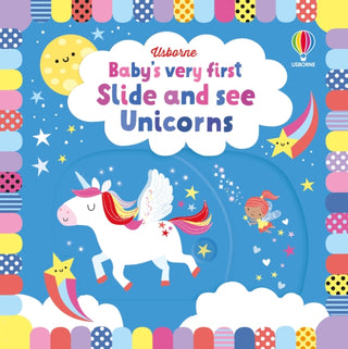 Cover image for 9781474999090 - Baby's Very First Slide and See Unicorns