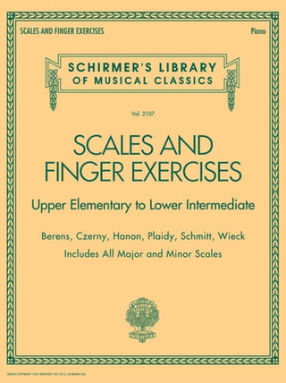 Cover image for 9781495005473 - Scales and Finger Exercises
