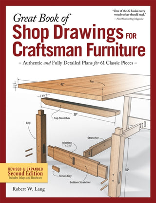 Cover image for 9781497101104 - Great Book of Shop Drawings for Craftsman Furniture, Second Edition