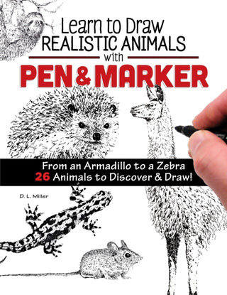 Cover image for 9781497204782 - Learn to Draw Realistic Animals with Pen & Marker