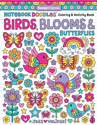 Cover image for 9781497205420 - Notebook Doodles Birds, Blooms and Butterflies