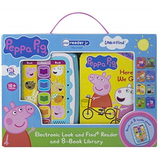 Cover image for 9781503735002 - Peppa Pig: Me Reader Jr Electronic Look and Find Reader and 8-Book Library Sound Book Set