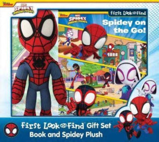 Cover image for 9781503766594 - Disney Junior Marvel Spidey and His Amazing Friends: Spidey on the Go! First Look and Find Book Box and Plush Gift Set