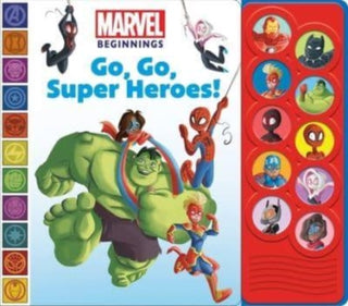 Supplemental image for 9781503772434 - Marvel Beginnings: Go, Go, Super Heroes! Sound Book