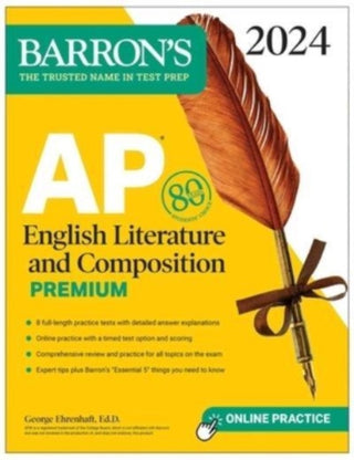 Cover image for 9781506287713 - AP English Literature and Composition Premium, 2024: 8 Practice Tests + Comprehensive Review + Online Practice