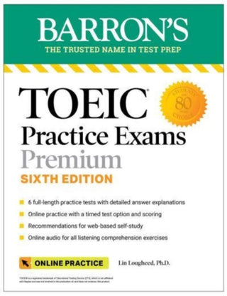 Cover image for 9781506288222 - TOEIC Practice Exams: 6 Practice Tests + Online Audio, Sixth Edition