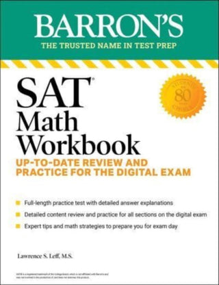 Cover image for 9781506291550 - SAT Math Workbook: Up-to-Date Practice for the Digital Exam