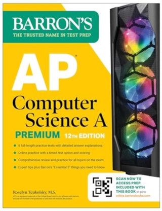 Cover image for 9781506291741 - AP Computer Science A Premium, 12th Edition: Prep Book with 6 Practice Tests + Comprehensive Review + Online Practice