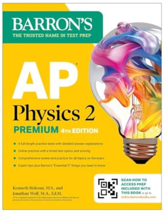 Cover image for 9781506292014 - AP Physics 2 Premium, Fourth Edition: Prep Book with 4 Practice Tests + Comprehensive Review + Online Practice (2025)