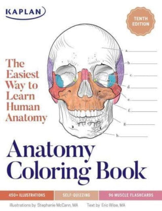 Cover image for 9781506295268 - Anatomy Coloring Book with 450+ Realistic Medical Illustrations with Quizzes for Each