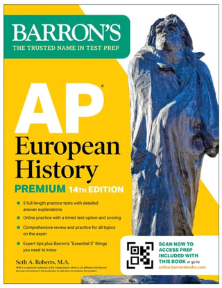 Cover image for 9781506296555 - AP European History Premium, Fourteenth Edition: Prep Book with 5 Practice Tests + Comprehensive Review + Online Practice (2026)
