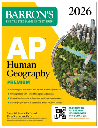 Cover image for 9781506296661 - AP Human Geography Premium, 2026: Prep Book with 6 Practice Tests+ Comprehensive Review + Online Practice