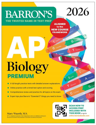 Cover image for 9781506296708 - AP Biology Premium, 2026: Prep Book with 6 Practice Tests + Comprehensive Review + Online Practice