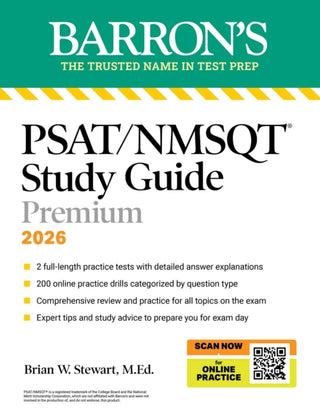 Cover image for 9781506297613 - PSAT/NMSQT Study Guide Premium, 2026: 2 Practice Tests + Comprehensive Review+ 200 Online Drills