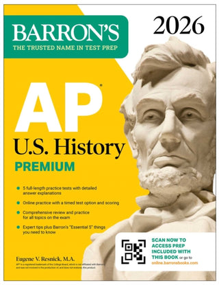 Cover image for 9781506297705 - AP U.S. History Premium, 2026: Prep Book with 5 Practice Tests + Comprehensive Review + Online Practice