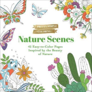Cover image for 9781507221129 - Pretty Simple Coloring: Nature Scenes
