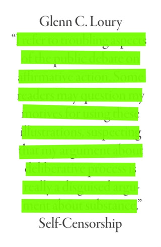 Cover image for 9781509567409 - Self–Censorship