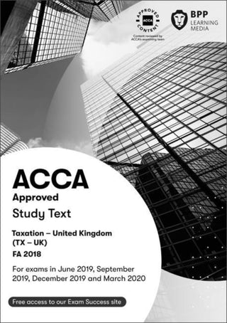 Cover image for 9781509722914 - ACCA Taxation FA2018