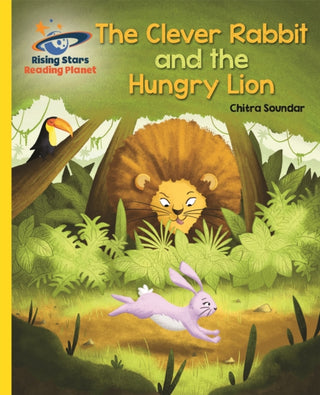 Cover image for 9781510486126 - Reading Planet - The Clever Rabbit and the Hungry Lion- Yellow: Galaxy