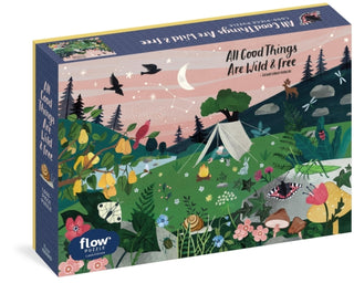 Cover image for 9781523509379 - All Good Things Are Wild and Free 1,000-Piece Puzzle (Flow) Adults Families Picture Quote Mindfulness Gift