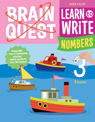 Cover image for 9781523516018 - Brain Quest Learn to Write: Numbers