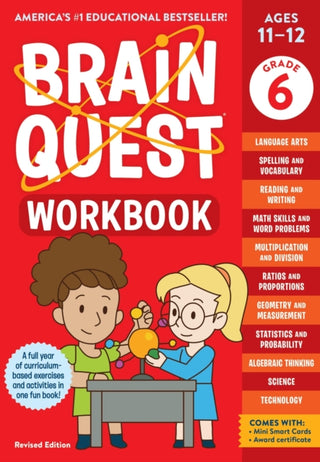 Cover image for 9781523517404 - Brain Quest Workbook: 6th Grade (Revised Edition)