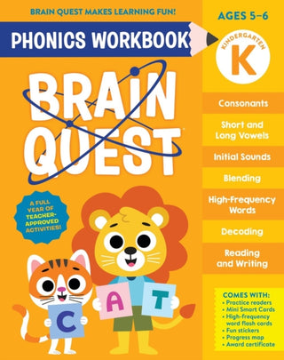 Cover image for 9781523527847 - Brain Quest Phonics Workbook: Kindergarten