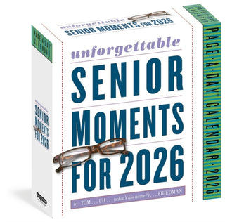 Cover image for 9781523530946 - Unforgettable Senior Moments Page-A-Day® Calendar 2026