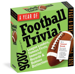 Cover image for 9781523531141 - Year of Football Trivia! Page-A-Day® Calendar 2026